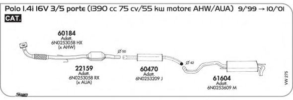 SIGAM VW275 Exhaust System